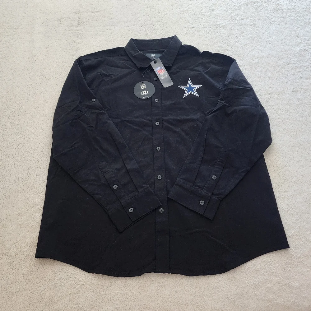 Dallas Cowboys x Darius Rucker Twill L/S Button-Up Shirt, Men XL, NWT - Black - Picture 1 of 11
